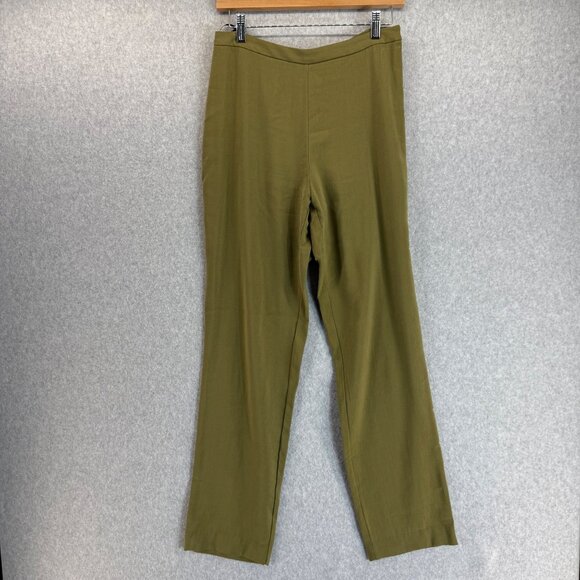 Natori Womens Size 2 Olive Green Side Zip Pull On Pants Slacks Office Casual - Picture 4 of 13